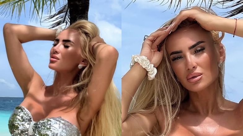 Izabela Macudzińska w cekinowym bikini