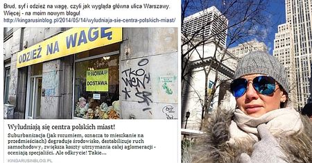 Kinga Rusin o centrum Warszawy: "BRUD, SYF i odzież na wagę!"