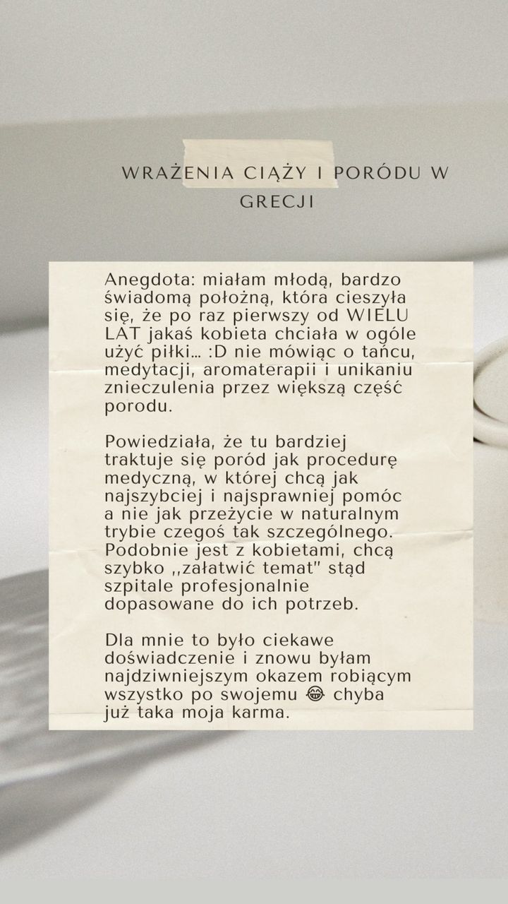 Basia Pasek o porodzie w Grecji