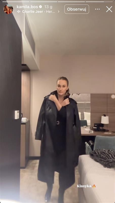 Kamila Boś cała na czarno