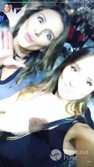 Marina Łuczenko i Sara Boruc na koncercie Justina Biebera
