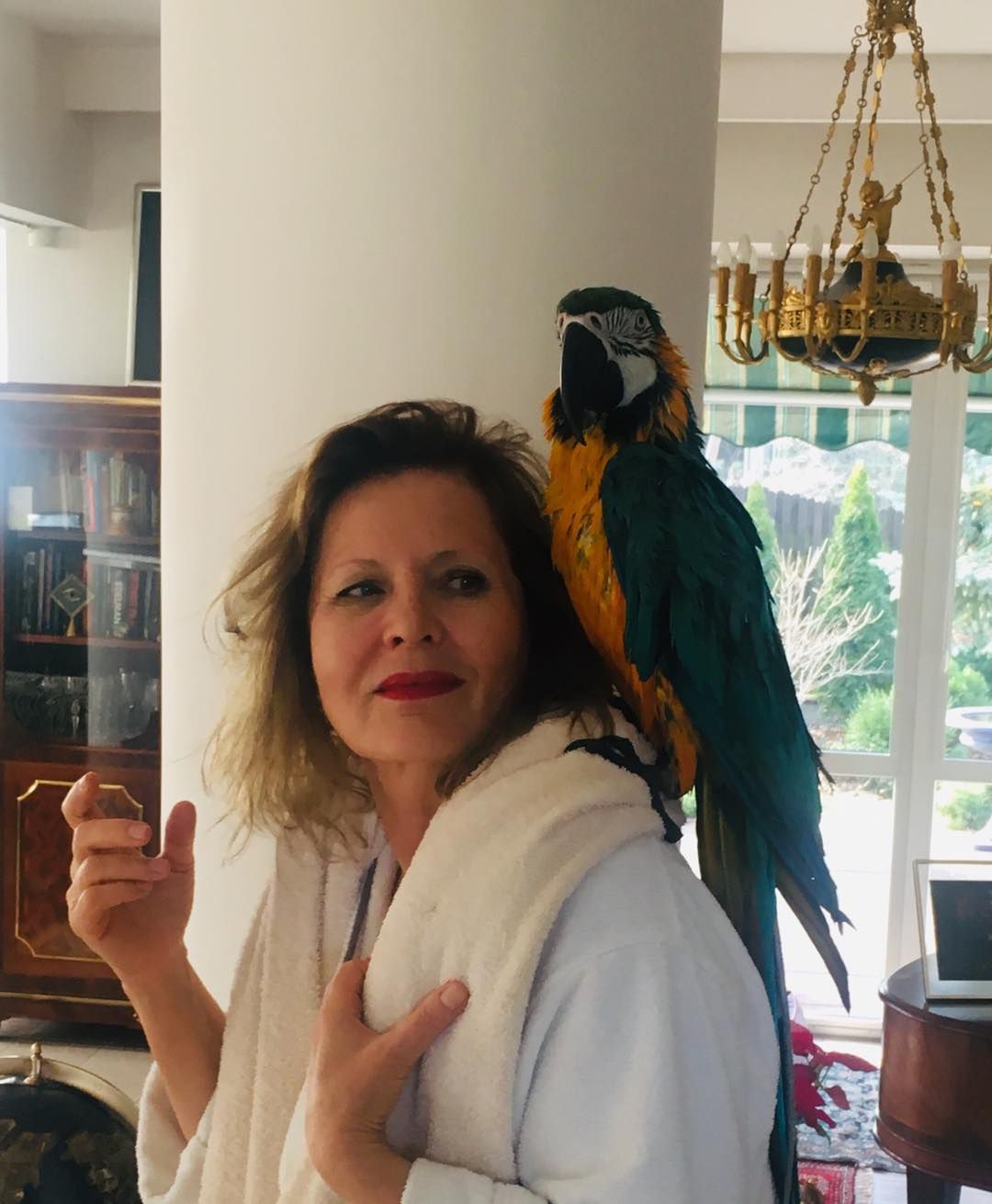 Grażyna Szapołowska i jej papuga