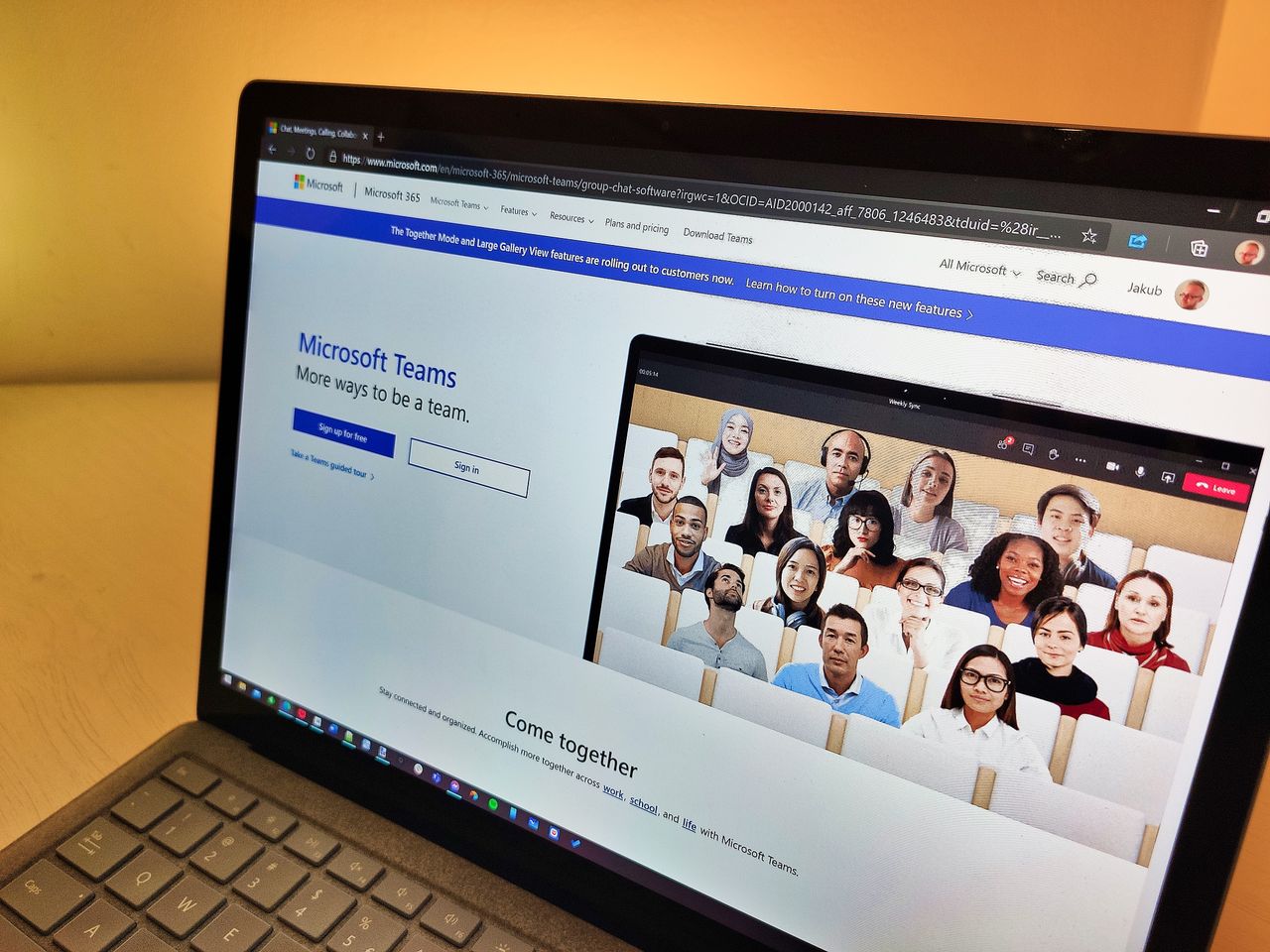 Microsoft Teams w wersji osobistej już na przeglądarkach, fot. wp.pl/Jakub Krawczyński