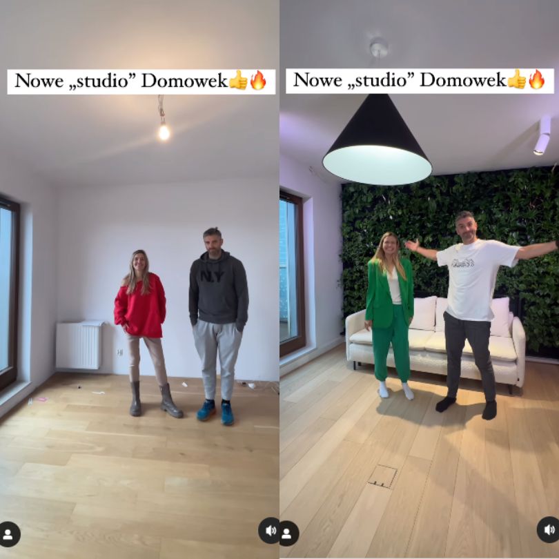 Joanna Koroniewska i Maciej Dowbor prezentują "studio" w nowym mieszkaniu