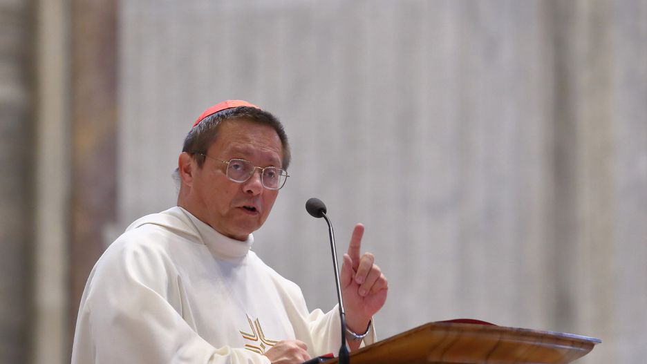 Cardinal Grzegorz Rys speaks during solemn Mass on the occasion of the 45th anniversary of the election of St. John Paul II to the Petrine Ministry celebrated by Archbishop Stanisaw Gdecki. Vatican City (Vatican), October 16th, 2023 (Photo by Grzegorz Galazka/Archivio Grzegorz Galazka/Mondadori Portfolio via Getty Images)