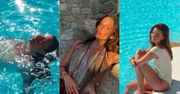 Julia Wieniawa wdzięcznie jak syrenka pluska się w basenie na Mykonos (ZDJĘCIA)