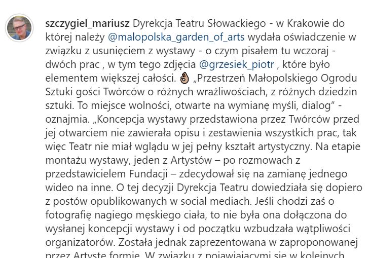 Oświadczenie Teatru Słowackiego