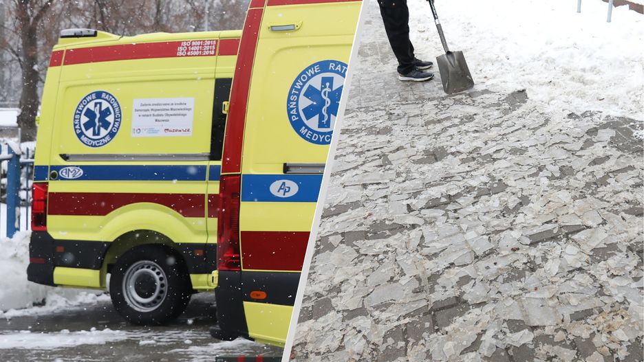 Groźnie na chodnikach. Dramat we Włocławku