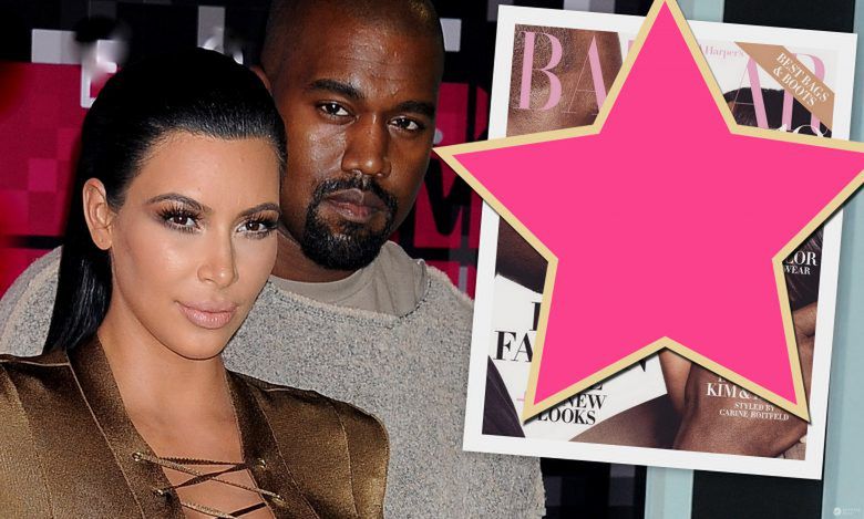 Tak romantycznej okładki jeszcze nie mieli! Kanye West i Kim Kardashian w "Harper's Bazaar"