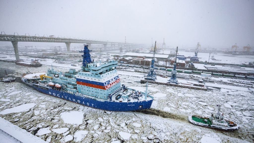 Nuclear icebreaker Yakutiya sails through the Galerny
ST  PETERSBURG, RUSSIA - 2025/01/03: Nuclear icebreaker Yakutiya sails through the Galerny fairway of Kanonersky Island during sea trials during a snowfall in St. Petersburg. The nuclear icebreaker *Yakutiya*, part of Project 22220, has departed the Galerny Fairway for the Gulf of Finland to undergo testing. Specialists will assess the performance of its main systems and equipment, including communication and navigation mechanisms, anchor and steering gear, and the helicopter complex. Following these evaluations, the vessel will proceed to its home port of Murmansk. Laid down at the Baltic Shipyard under USC on May 26, 2020, by order of Rosatom, the *Yakutiya* is designed to support shipping in the Arctic and advance the development of the Northern Sea Route. Equipped to break through ice up to three meters thick, it plays a vital role in Russia's Arctic program. (Photo by Artem Priakhin/SOPA Images/LightRocket via Getty Images)
SOPA Images
winter operations, baltic shipyard, navigation systems, yakutiya, project 22220, galley fairway, nuclear icebreaker