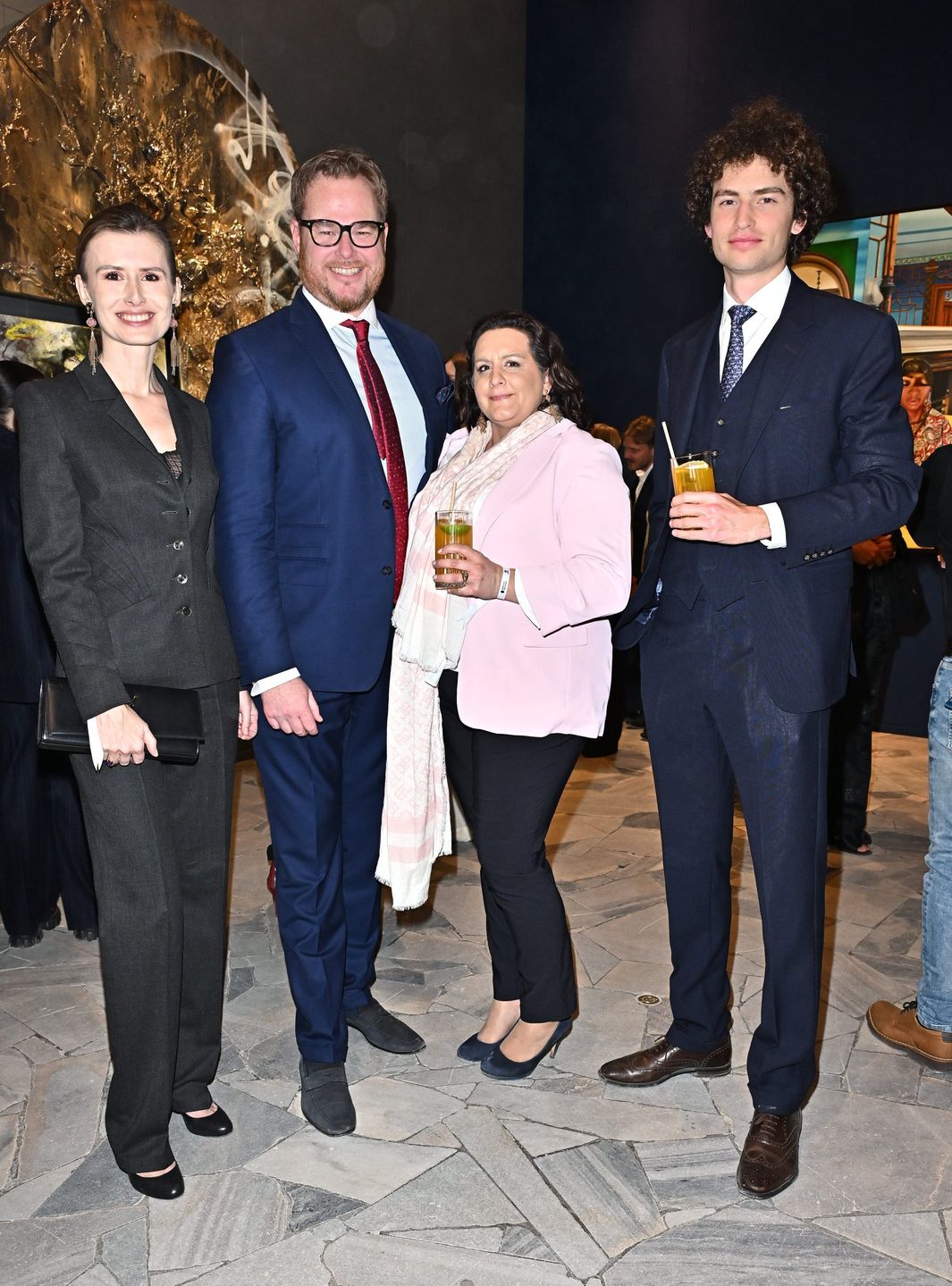 Jan Lubomirski z synem Jeremim i rodziną