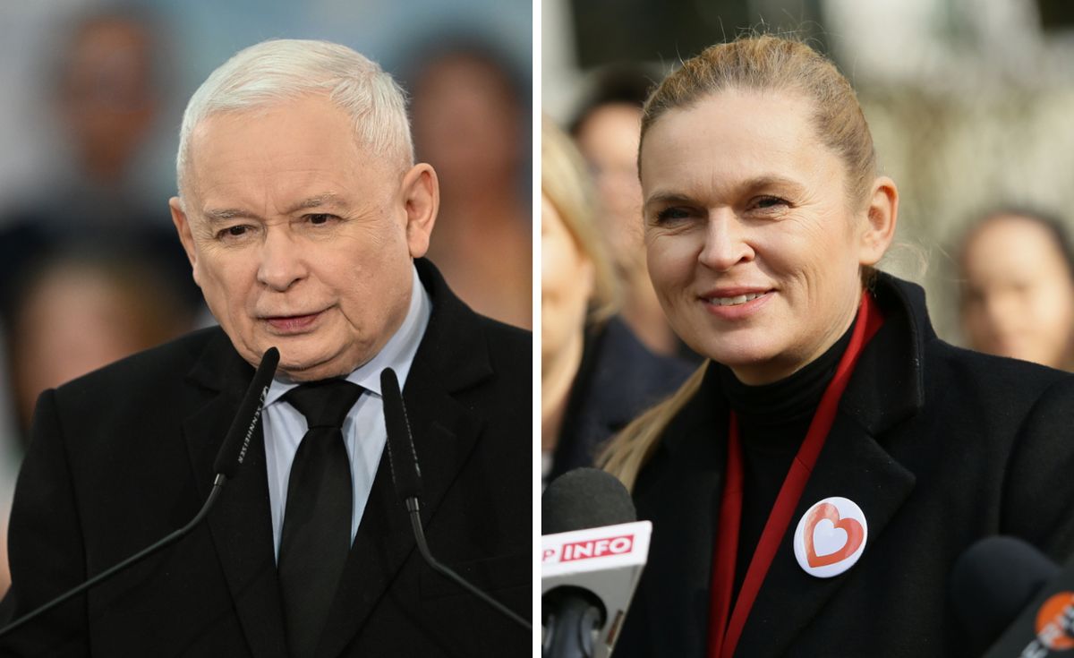 Jarosław Kaczyński i Barbara Nowacka