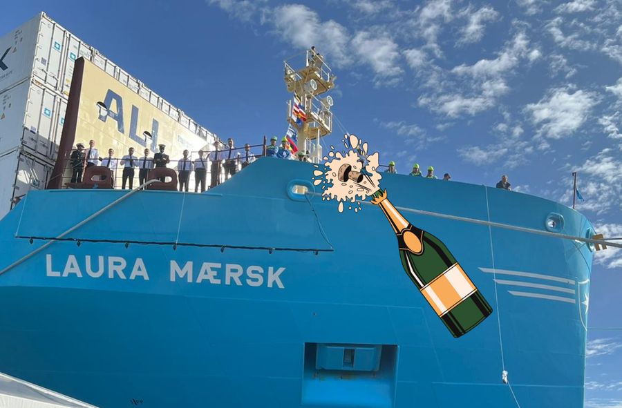 Laura Maersk christened. First container vessel to sail on methanol