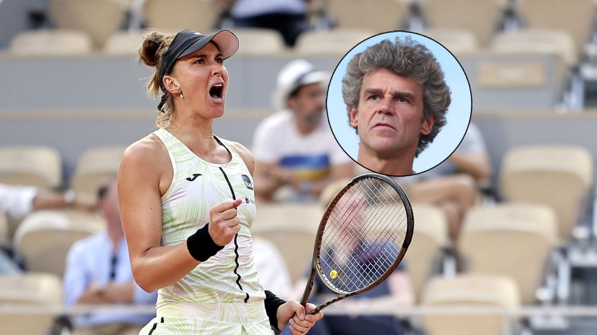 Beatriz Haddad Maia i (w kółeczku) Gustavo Kuerten (Getty Images/Julian Finney)