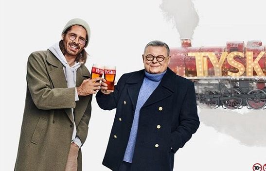 Wojciech Mann i Radzimir Dębski "Jimek" reklamują Tyskie