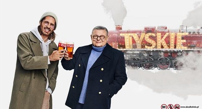 Wojciech Mann i Radzimir Dębski "Jimek" reklamują Tyskie