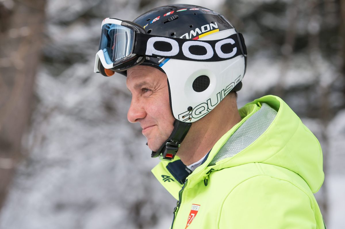 Andrzej Duda kończy sezon narciarski. Wrzucił wideo ze slalomu