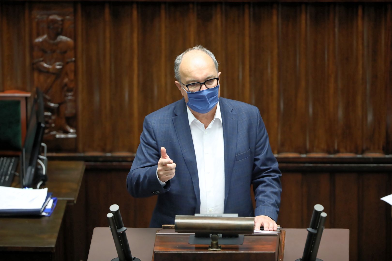 Wicemarszałek Sejmu Włodzimierz Czarzasty na sali obrad