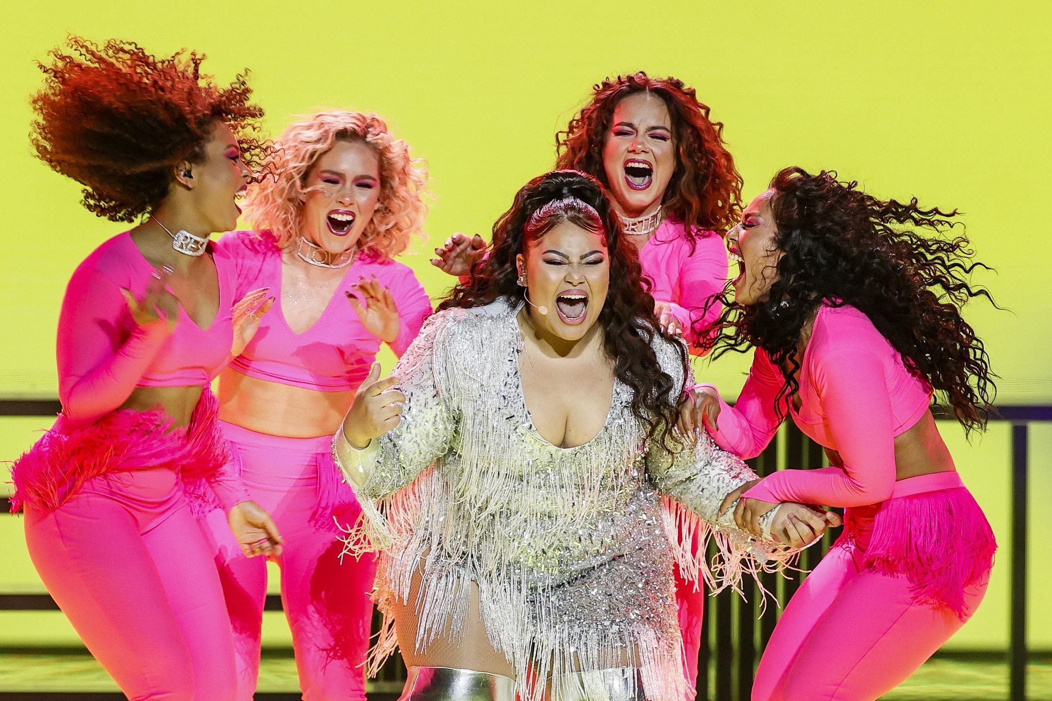 epa09210269 Destiny (C) from Malta performs during the First Semi-Final of the 65th annual Eurovision Song Contest (ESC) at the Rotterdam Ahoy arena, in Rotterdam, The Netherlands, 18 May 2021. Due to the coronavirus (COVID-19) pandemic, only a limited number of visitors is allowed at the 65th edition of the Eurovision Song Contest (ESC2021) that is taking place in an adapted form at the Rotterdam Ahoy and consist of two semi-finals, on 18 and 20 May 2021, and a grand final on 22 May 2021.  EPA/ROBIN VAN LONKHUIJSEN Dostawca: PAP/EPA.