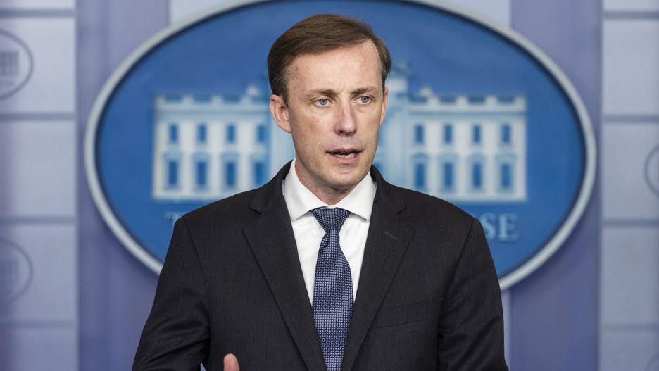 Jake Sullivan, White House national security adviser, speaks during a news conference in the James S. Brady Press Briefing Room at the White House in Washington, D.C., U.S., on Tuesday, Oct. 26, 2021. Negotiations over the climate provisions in the Democrats spending bill have accelerated and are focused on a package of measures that could replicate the emissions reductions of a clean energy plan dropped from the draft legislation. Photographer: Jim Lo Scalzo/EPA/Bloomberg via Getty Images