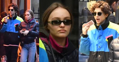 Zakochani Lily Rose Depp i Timothy Chalamet w drodze na urodziny Vanessy Paradis