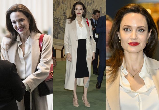 Dobroduszna Angelina Jolie walczy o pokój w klasycznej stylizacji