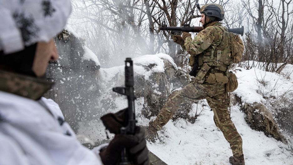 Russia's attack on Ukraine continues, in Donetsk region
Bohdan, "Fritz", the deputy of commander of the unit in 79th Air Assault Brigade, fires a rocket-propelled grenade (RPG) towards Russian positions on a frontline near the town of Marinka, amid Russia's attack on Ukraine, Donetsk region, Ukraine, February 14, 2023.,Image: 755992905, License: Rights-managed, Restrictions: , Model Release: no, Credit line: MARKO DJURICA / Reuters / Forum
MARKO DJURICA / Reuters / Forum
war, category_code_europ, category_code_war, category_code_tpx