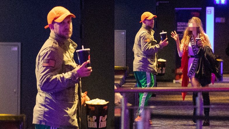 Antek Królikowski z ukochaną w kinie