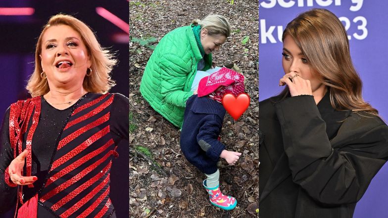 Małgorzata Ostrowska-Królikowska wybrała się z wnuczką na grzyby
