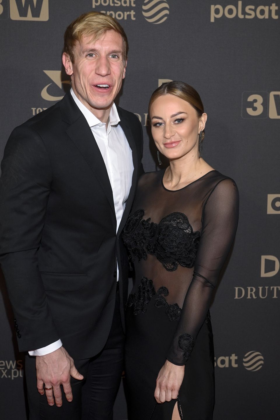 Piotr Lisek z żoną 