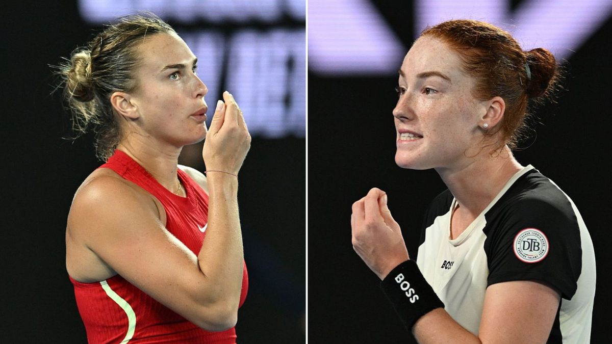 PAP/EPA / EPA/LUKAS COCH / Na zdjęciu: Aryna Sabalenka (L), Ella Seidel