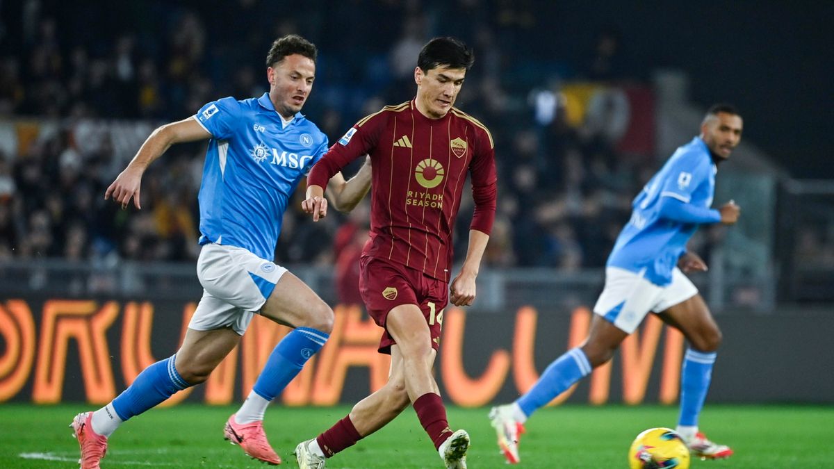 PAP/EPA / Riccardo Antimiani / Mecz Serie A: AS Roma - SSC Napoli