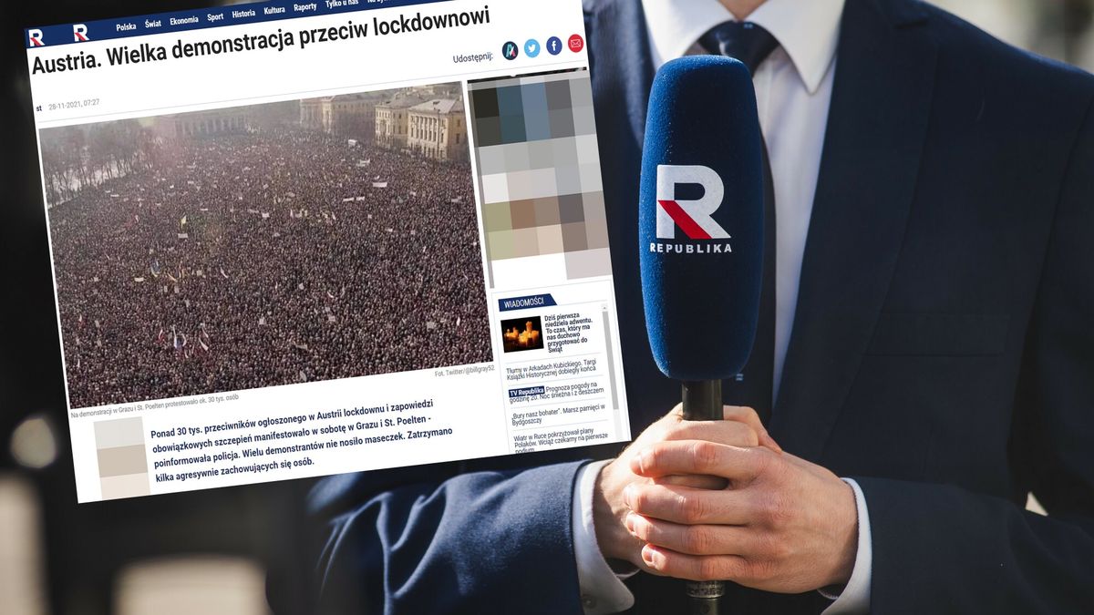 TV Republika ciągle nie usunęła fałszywego zdjęcia przez ponad 24 godz. od publikacji