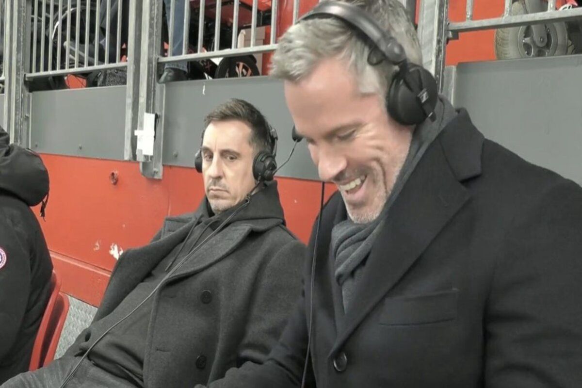 Jamie Carragher i Gary Neville komentowali mecz