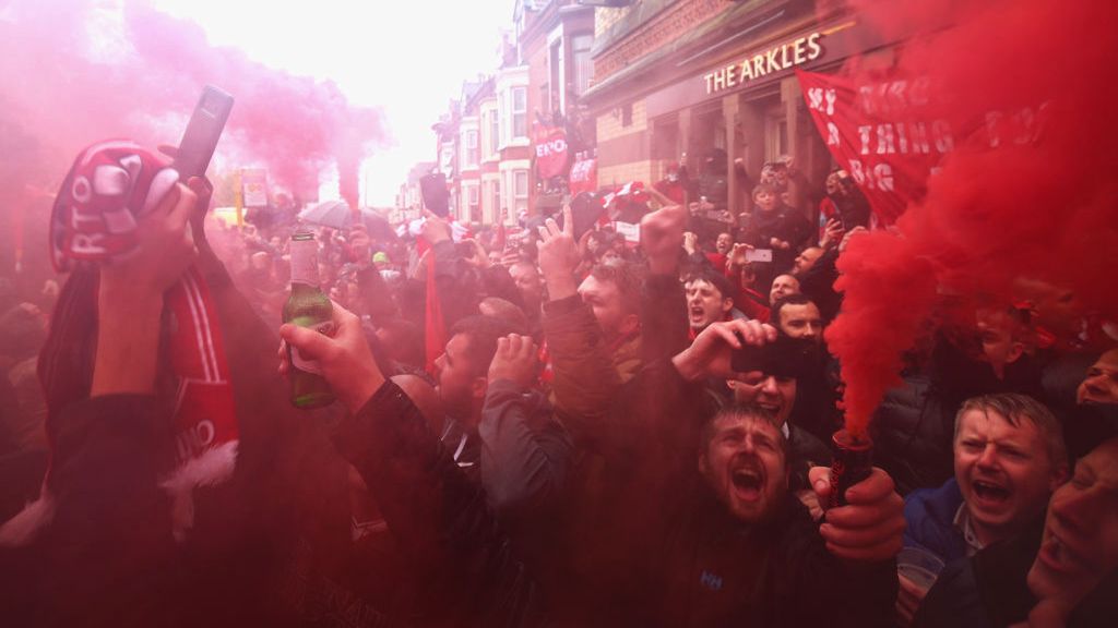 Getty Images / Clive Brunskill / Kibice przed meczem Liverpool FC - AS Roma