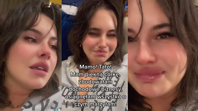 Odtrącona przez rodzicieli Ola Żuraw PŁACZE na TikToku