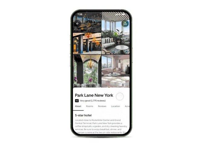 Hotele wewnątrz aplikacji Uber