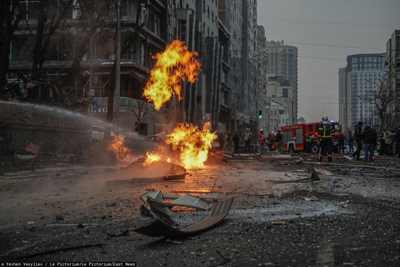 Russian missile attack on Kyiv