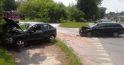 Wypadek dwóch samochodów osobowych na ulicy Świętokrzyskiej w Ostrowcu Świętokrzyskim