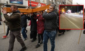 Pijany kierowca wjechał w policyjny motocykl. Wszystko na drodze krzyżowej