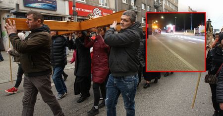 Pijany kierowca wjechał w policyjny motocykl. Wszystko na drodze krzyżowej