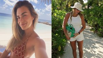 Odziana w skąpe bikini Aryna Sabalenka i jej torebka za 250 tys. zł wygrzewają się na plaży (FOTO)