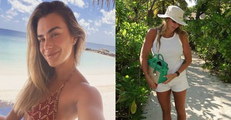 Odziana w skąpe bikini Aryna Sabalenka i jej torebka za 250 tys. zł wygrzewają się na plaży (FOTO)