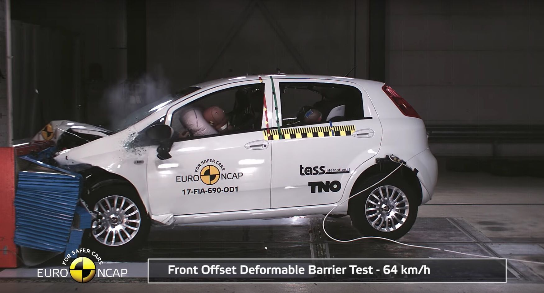 Fiat Punto ponownie poddany testom Euro NCAP. Wyniki przerażają
