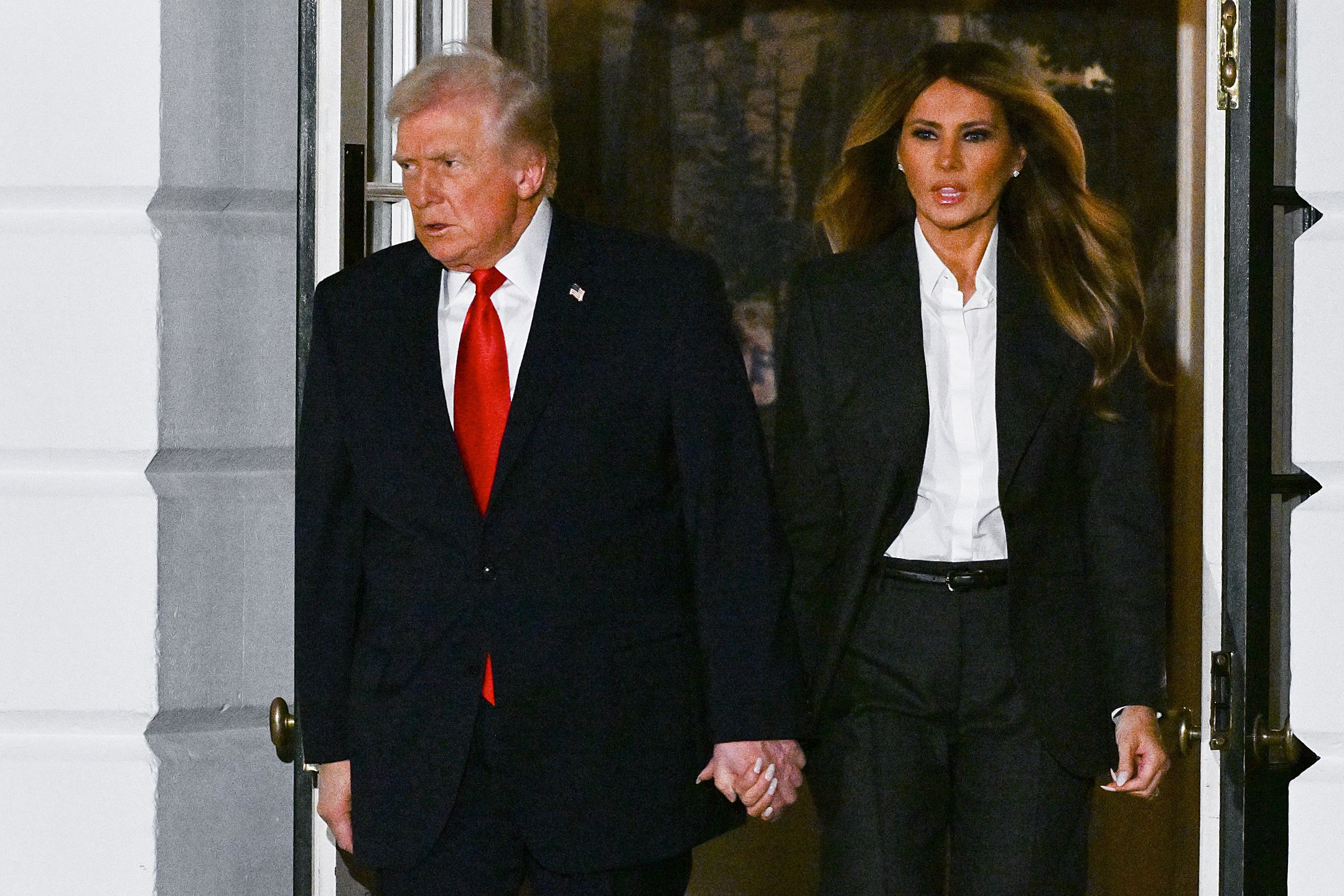 Melania Trump z synem Barronem na State of the Union 2026