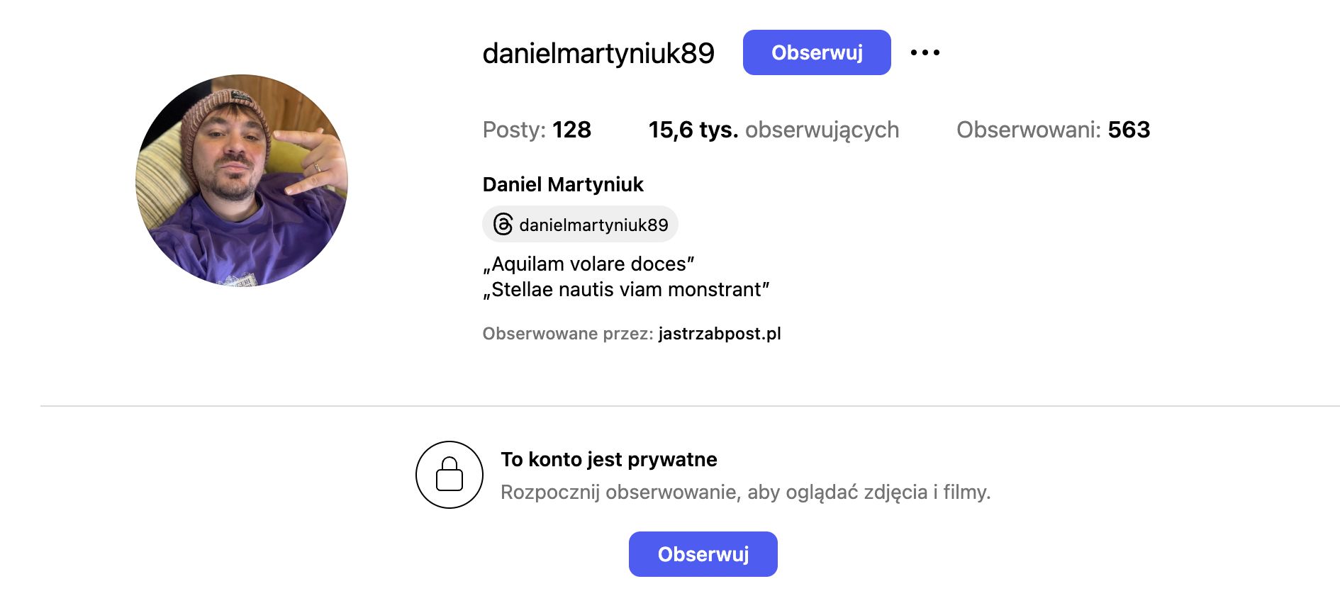 Daniel Martyniuk zmienił swoje instagramowe konto na prywatne