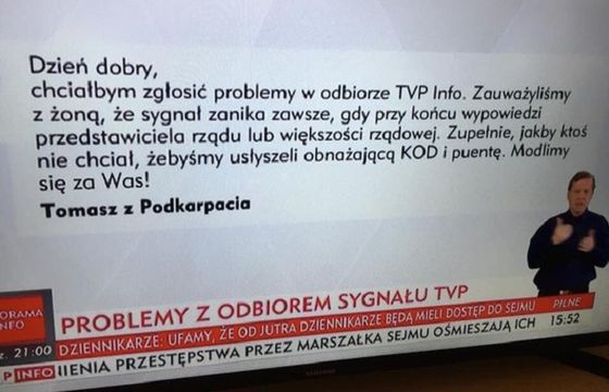 ASZdziennik wkręcił TVP Info fałszywym mailem o zakłóceniach na MUX-3 w czasie wystąpień polityków rządu