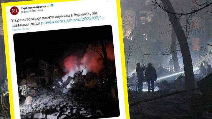 Rosyjski atak rakietowy na Kramatorsk