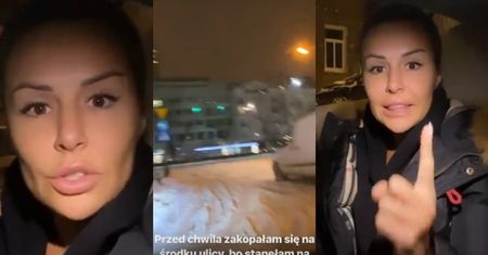 Zakopana w zaspie Blanka Lipińska rozprawia o braku piaskarek na ulicach stolicy: "TO SĄ, SŁUCHAJCIE, JAKIEŚ JAJA"