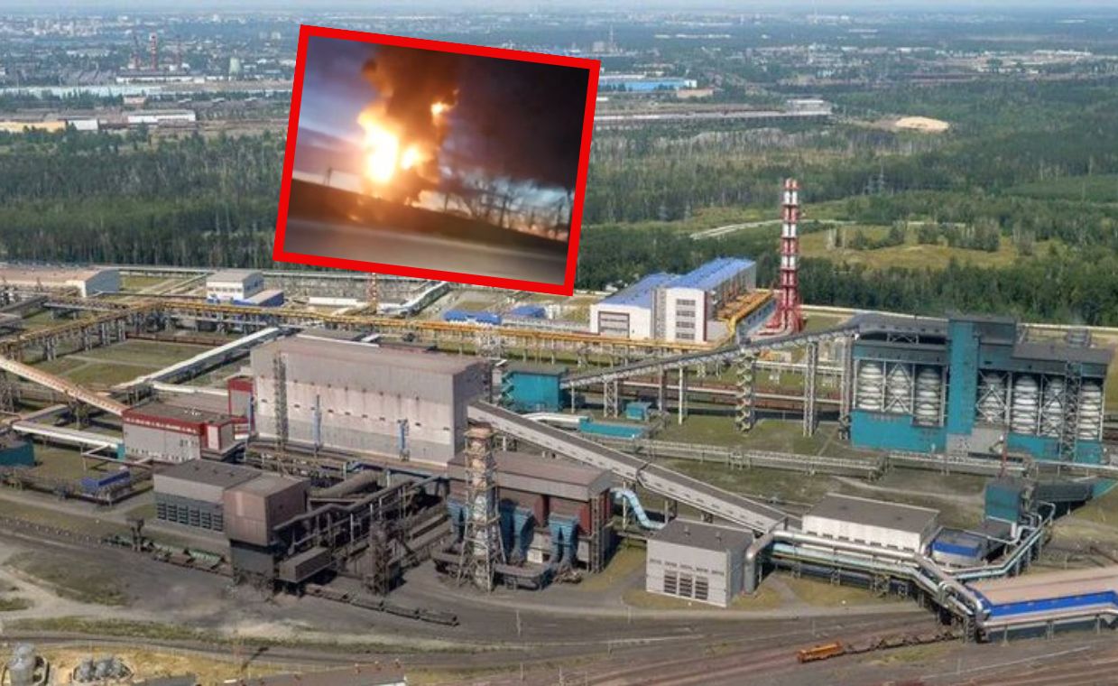 Ukrainian drone success with a hit on steel factory and oil depots in Russia